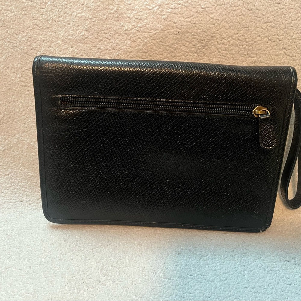 Nina Ricci Black Leather Clutch/Wristlet - Picture 3 of 13